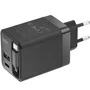 Mars Gaming MD-GAN65R Cargador de Pared GaN 65W con Cable USB-C Retráctil Negro